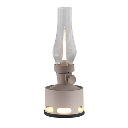 Modern Battery-Operated LED Table Lamp in Kerosene-Style Vintage Design