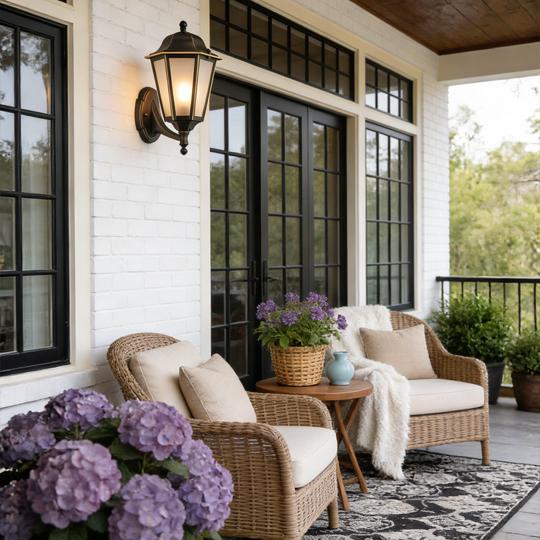 Outdoor Light Wall Mount Small Hexagonal Vintage LED Light