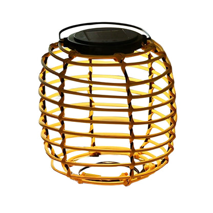 Rattan Solar Garden Lantern Light – Waterproof Wicker LED Outdoor Lamp for Patio, Yard & Pathway