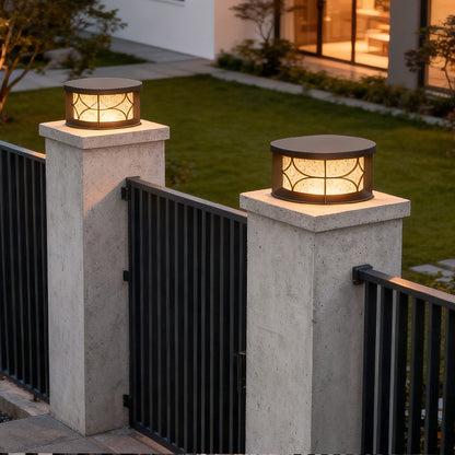 Round Pillar Lights Outdoor Waterproof Courtyard Light
