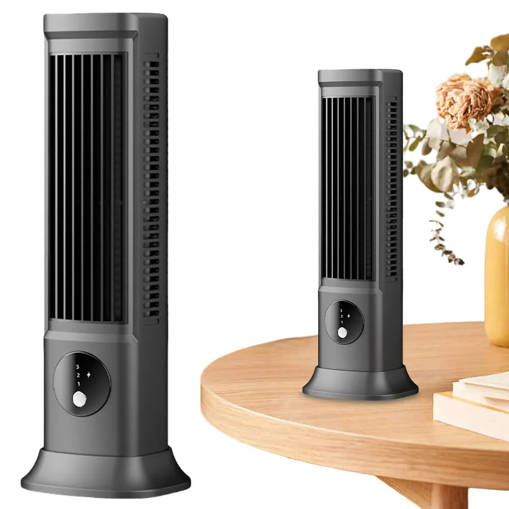 Rechargeable Desk Fan Mini Air Conditioner - USB Portable Cooling Fan 3 Speeds for Office Bedroom