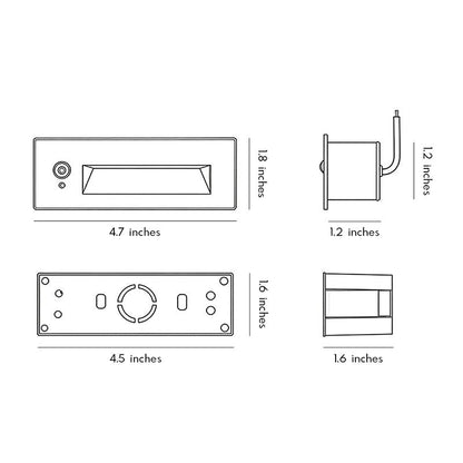 Deck Lights for Steps Modern Minimalist Embedded Outdoor Step Lights