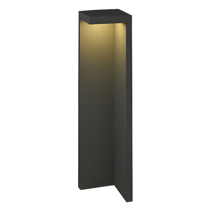 Half-Cut Rectangular Fixture Modern Outdoor Path Light in Gray, LED 4.5W, IP54 Waterproof