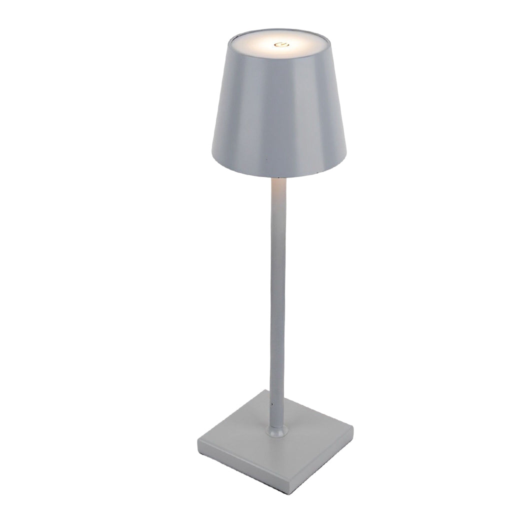 Top Hat Aluminum Touch Table Lamp – Rechargeable Battery-Operated Cordless Accent Light in 6 Finishes