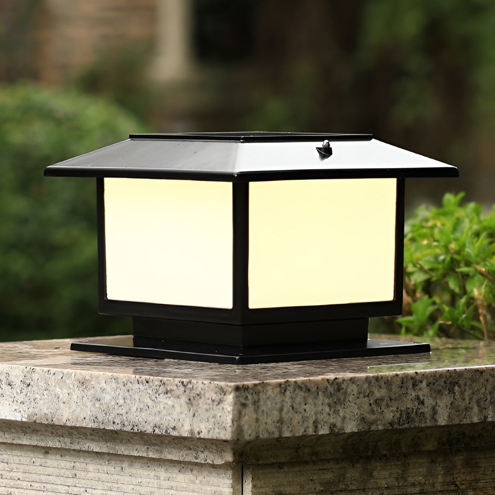 [Open-Box] Square Three Step Dimming LED Waterproof Solar Fence Post Lights