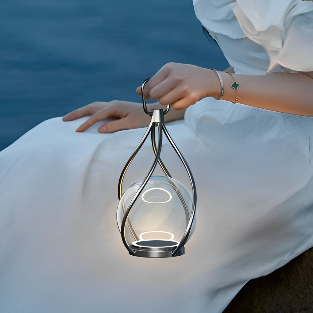 Creative Metal LED Night Light – Waterproof USB-Rechargeable Stainless Steel Portable Outdoor Lamp