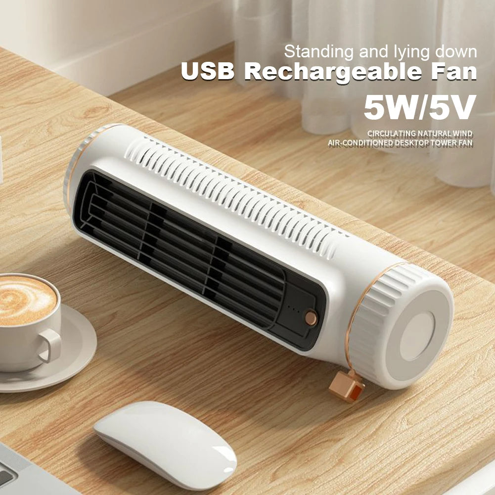 Bladeless Tower Fan Portable Air Conditioner - 360 Degree Airflow Indoor Cooling Fan for Home Office