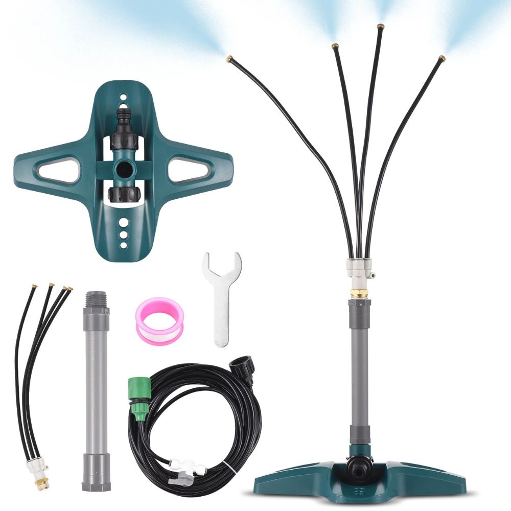 Outdoor Patio Misting System Freestanding - Garden Cooling Mist Fan with Extension Tube for Backyard