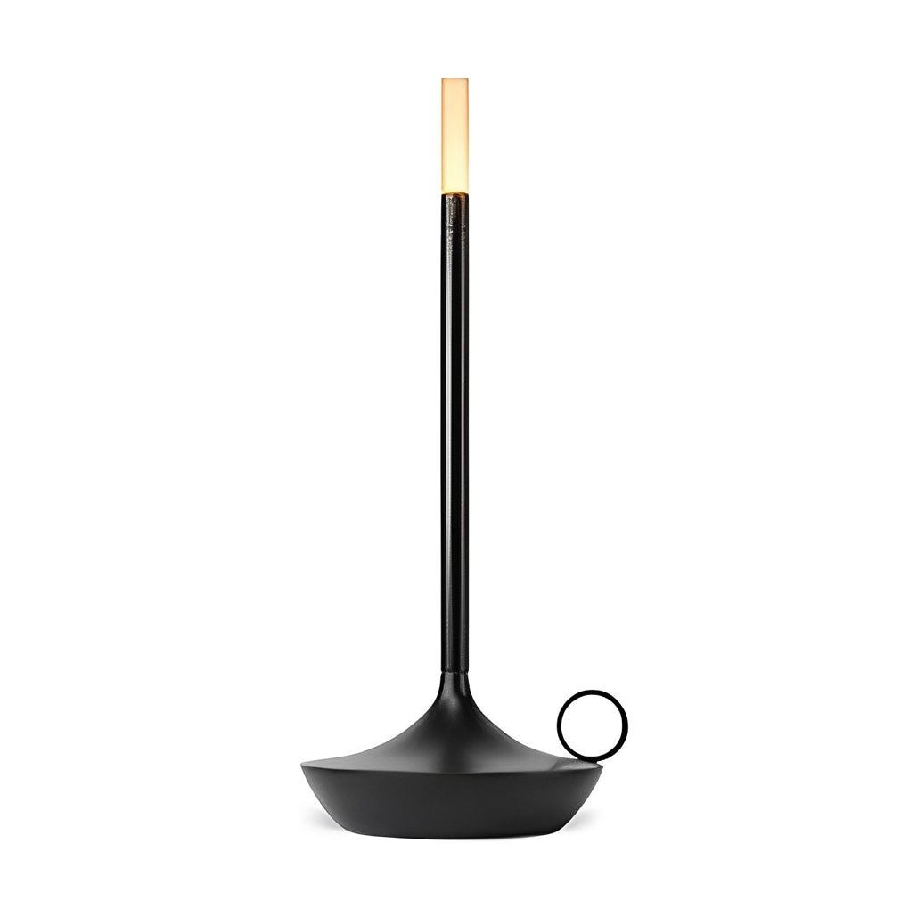 Cordless Portable Candle-Wick LED Table Lamp – Minimalist Accent Light for Bedroom, Dining & Bar