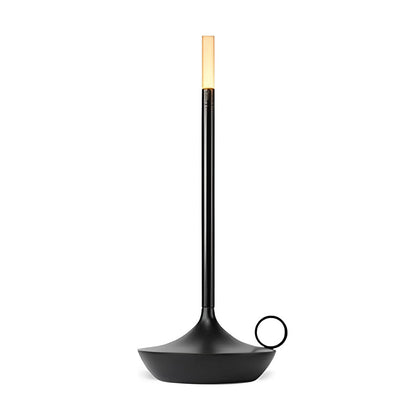 Cordless Portable Candle-Wick LED Table Lamp – Minimalist Accent Light for Bedroom, Dining & Bar
