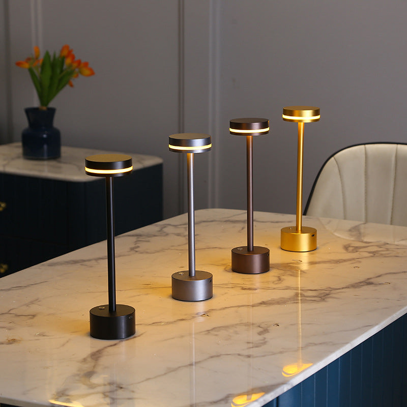 Rechargeable Portable Rod Table Lamp – 3-Step Dimmable LED Mood Light for Bedroom, Desk & Bar