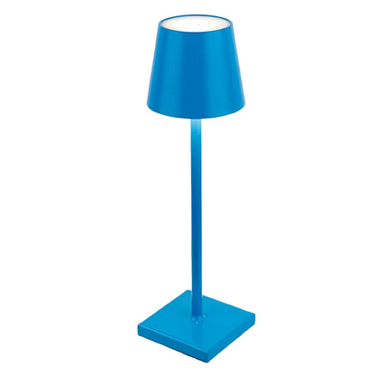 Top Hat Aluminum Touch Table Lamp – Rechargeable Battery-Operated Cordless Accent Light in 6 Finishes