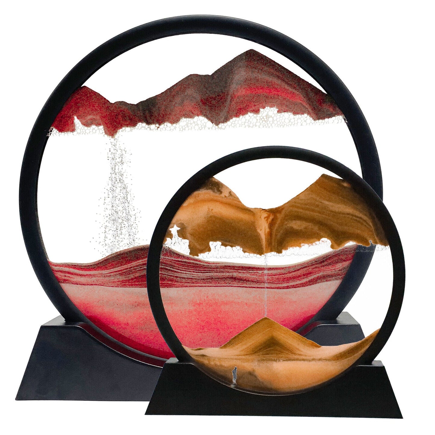 3D Sand Art Moving Sandscape Frame – Liquid Motion Desk Toy & Sand Picture for Home & Office Decor