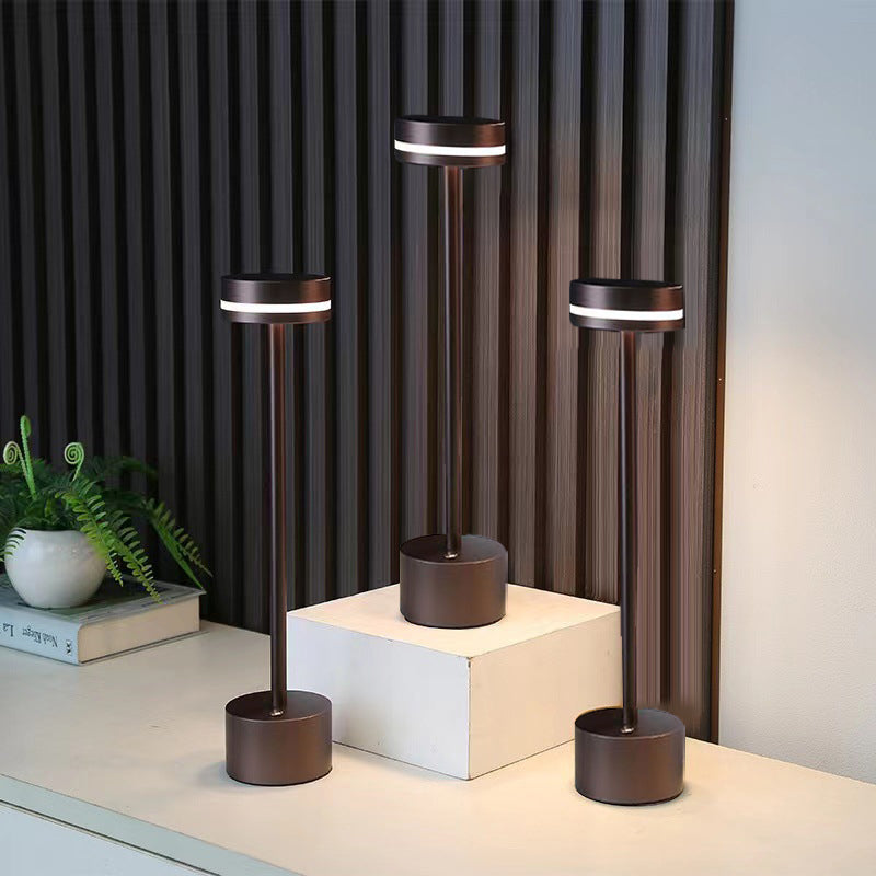 Rechargeable Portable Rod Table Lamp – 3-Step Dimmable LED Mood Light for Bedroom, Desk & Bar