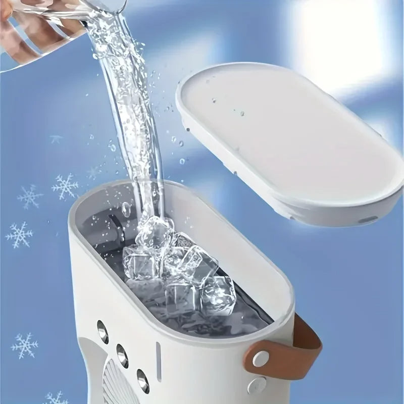 Dual Head Portable Evaporative Air Cooler - USB Mini Air Conditioner Fan with 2 Nozzles for Desktop