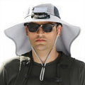 Solar Fan Hat Wide Brim with Dual Built-In Fans - UV Protection Cooling Sun Hat for Outdoor Sports