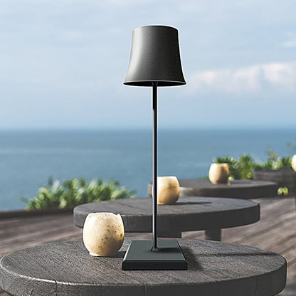15-Inch Cordless Modern Metal Table Lamp – Slim Cast Aluminum Accent Light in Black or White