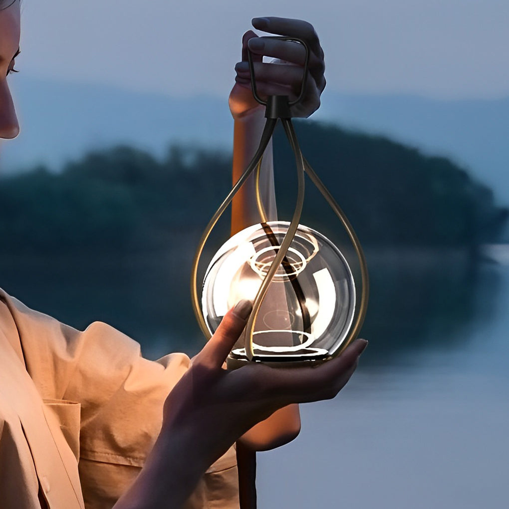 Creative Metal LED Night Light – Waterproof USB-Rechargeable Stainless Steel Portable Outdoor Lamp