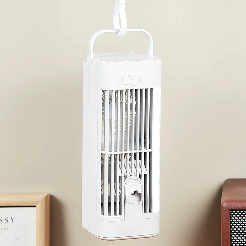 Portable Desk Fan with Water Mist Spray Cooling - Mini Air Conditioner Fan for Office Home Bedroom