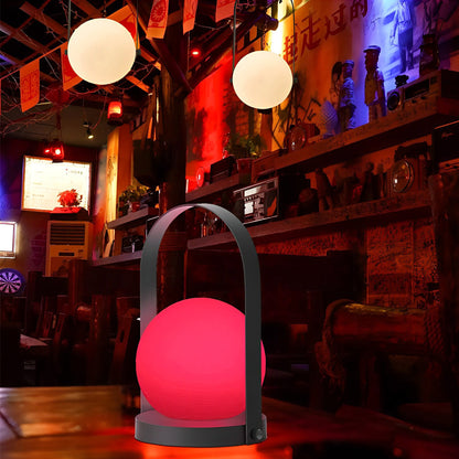 Opal RGB Mini Globe Table Lamp with Remote Control – LED Color-Changing Rechargeable Accent Light