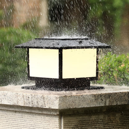 [Open-Box] Square Three Step Dimming LED Waterproof Solar Fence Post Lights