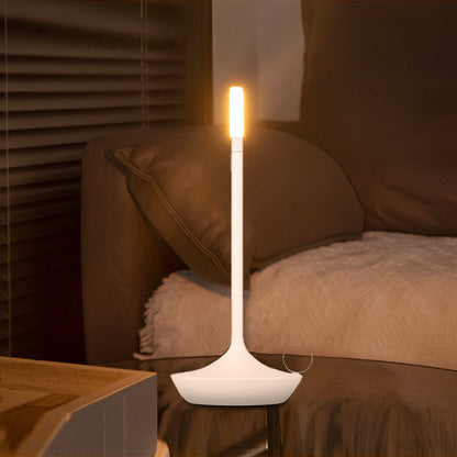 Cordless Portable Candle-Wick LED Table Lamp – Minimalist Accent Light for Bedroom, Dining & Bar