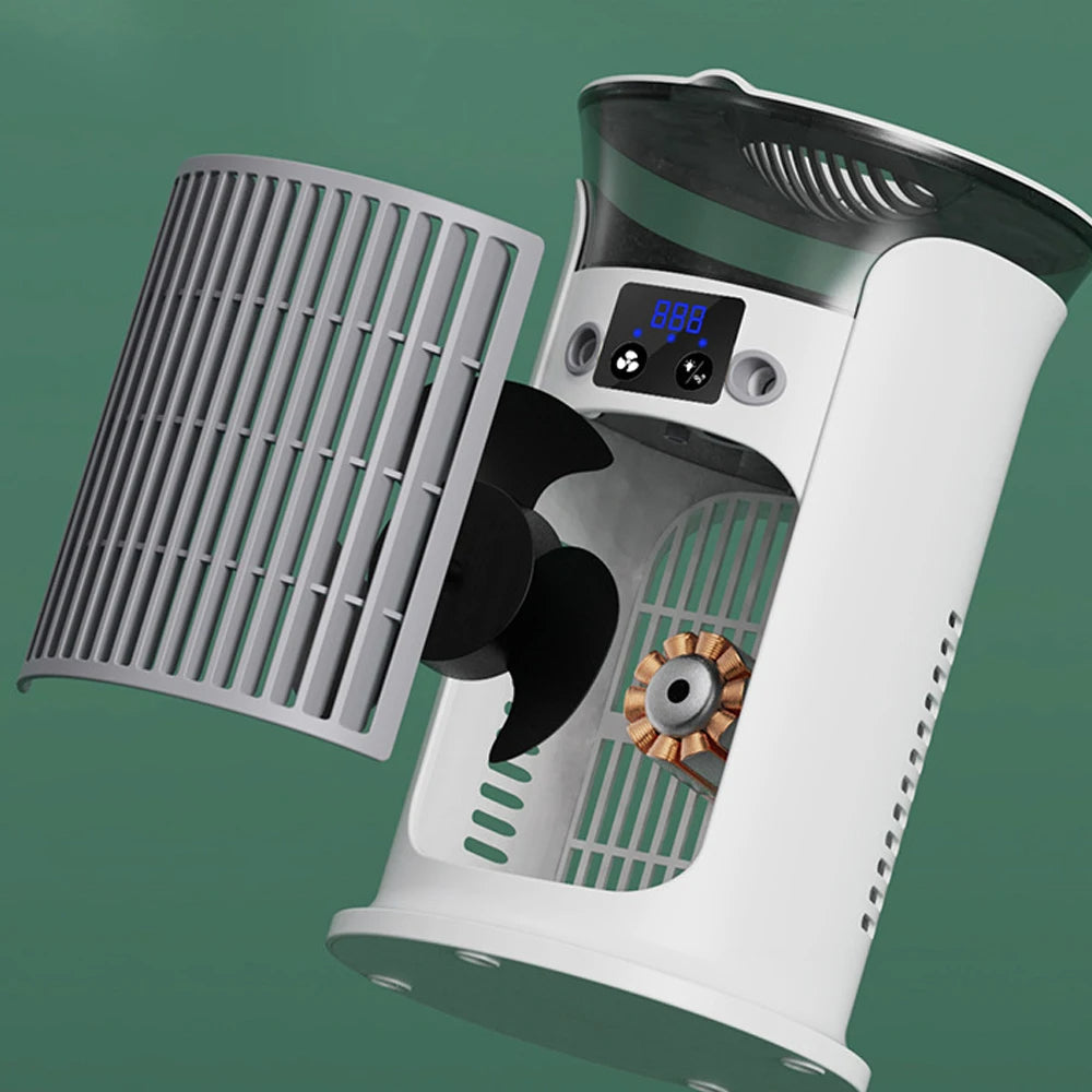 Mini Portable Air Conditioner with Humidifier & LED Night Light - USB Personal Cooler Fan for Desk