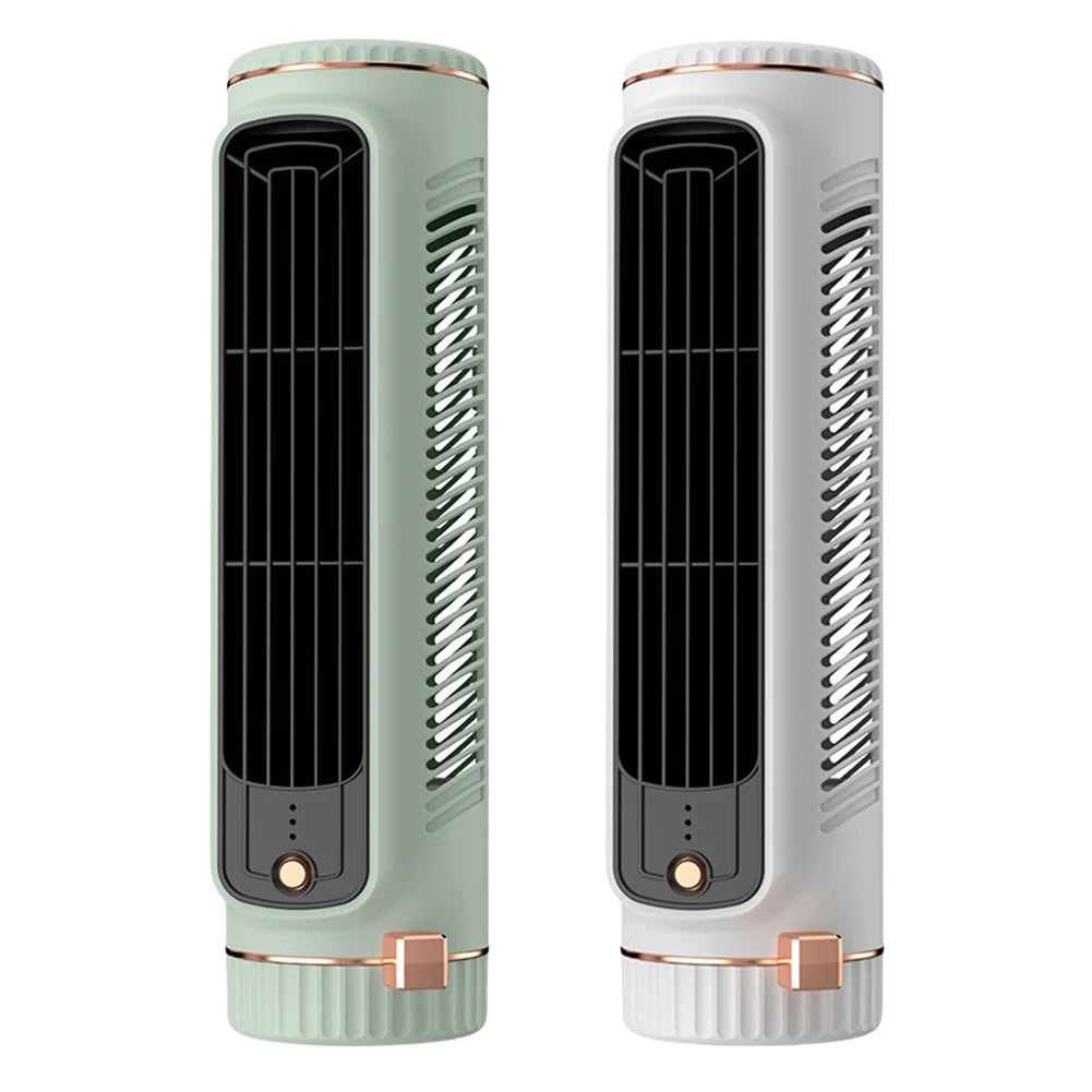 Bladeless Tower Fan Portable Air Conditioner - 360 Degree Airflow Indoor Cooling Fan for Home Office