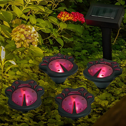 Waterproof 4 Resin Birds Snails Butterflies Ladybugs Solar Garden Lights