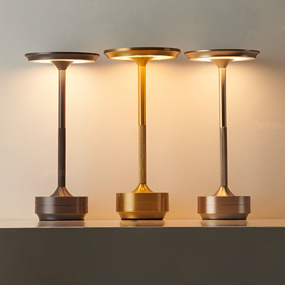 UFO Alien Table Lamp – Sleek Metal-Plated Cordless LED Accent Light for Bedroom & Living Room