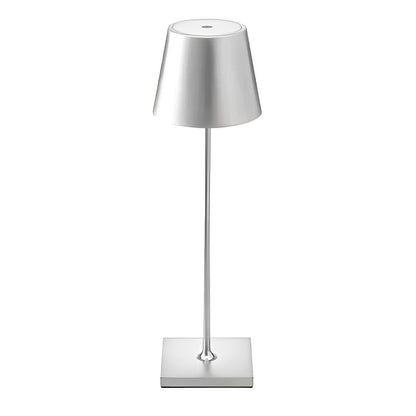 Top Hat Aluminum Touch Table Lamp – Rechargeable Battery-Operated Cordless Accent Light in 6 Finishes