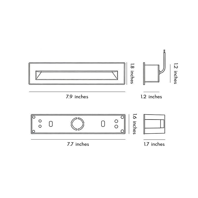 Deck Lights for Steps Modern Minimalist Embedded Outdoor Step Lights