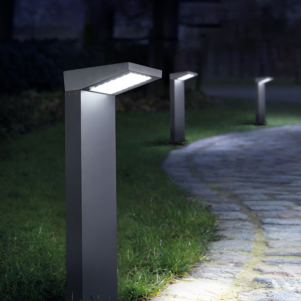 L Bollard Light Low Voltage Solar LED Outdoor Landscape Light