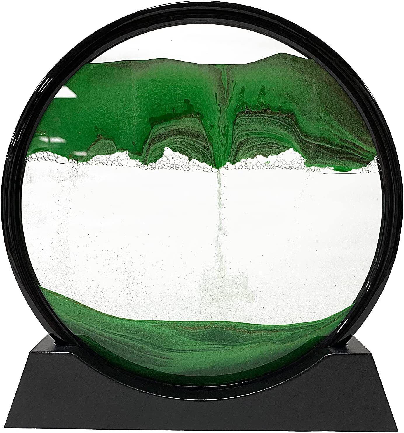3D Sand Art Moving Sandscape Frame – Liquid Motion Desk Toy & Sand Picture for Home & Office Decor