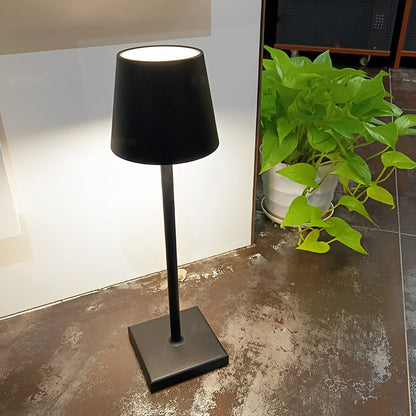 Top Hat Aluminum Touch Table Lamp – Rechargeable Battery-Operated Cordless Accent Light in 6 Finishes
