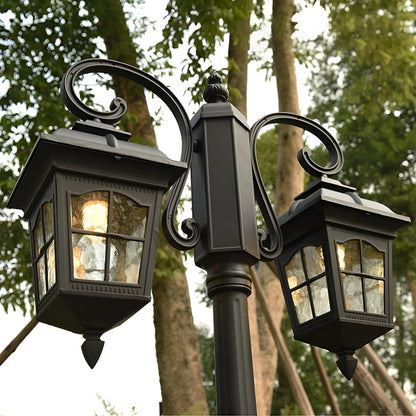 European-Style Outdoor Light Post Waterproof Black Lamp