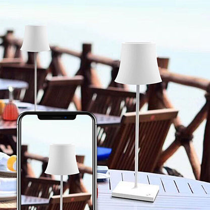 15-Inch Cordless Modern Metal Table Lamp – Slim Cast Aluminum Accent Light in Black or White