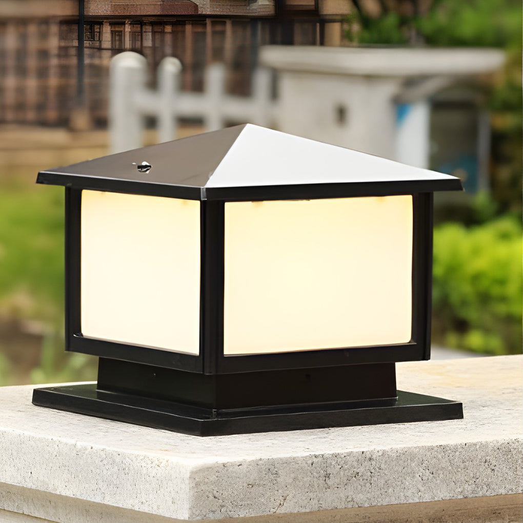 [Open-Box] Square Three Step Dimming LED Waterproof Solar Fence Post Lights