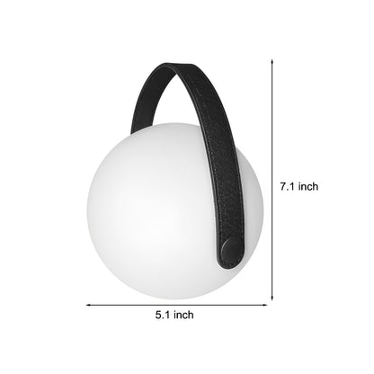 6-Inch Portable RGB Sphere Table Lamp – Frosted Glass Ball Ambient Light with Vintage Handle