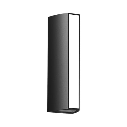 Black Outdoor Wall Sconce Modern Strip Waterproof Wall Light