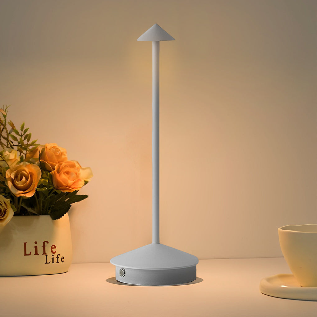 Mini Triangle LED Table Lamp – Dimmable Geometric Desk Light for Bedroom, Office & Modern Interiors