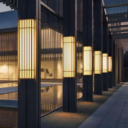 Rectangle LED Outdoor Wall Light Retro Grid Waterproof Light