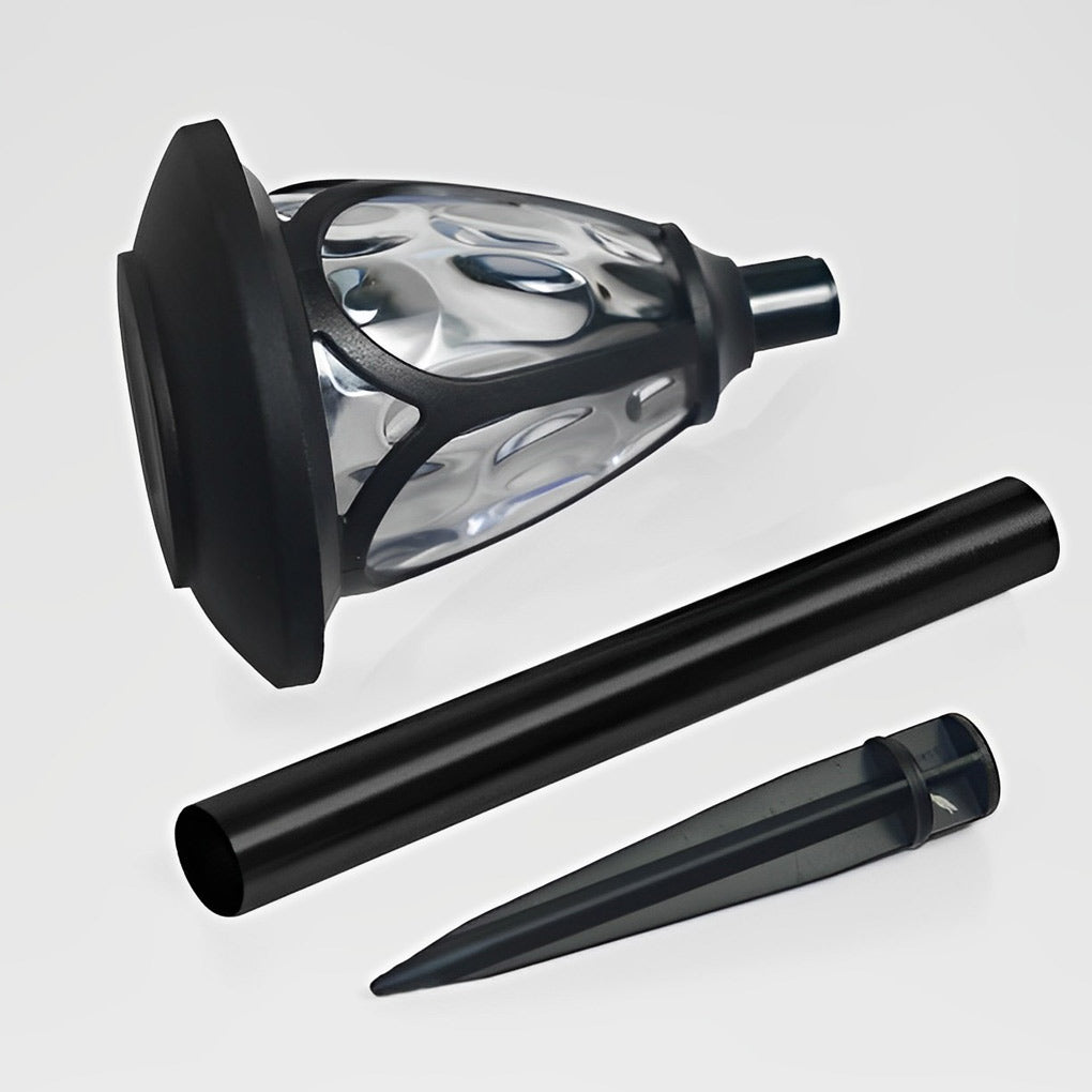 2-PCS Cheap Solar Lawn Lights Modern Black Smart LED Lights