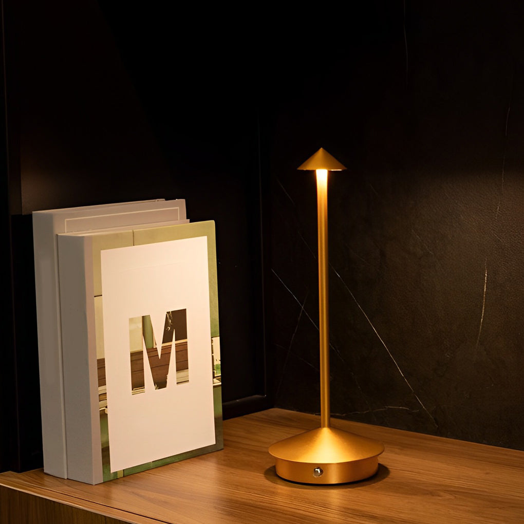 Mini Triangle LED Table Lamp – Dimmable Geometric Desk Light for Bedroom, Office & Modern Interiors