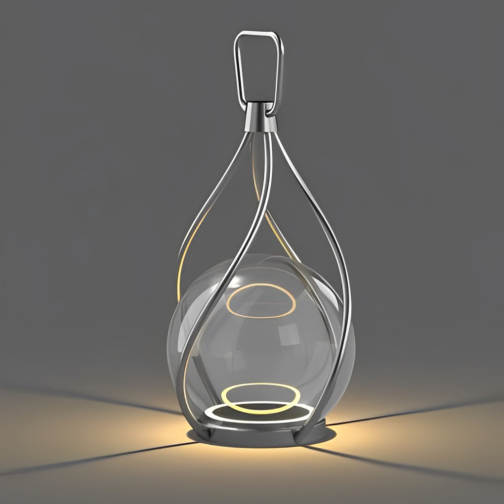 Creative Metal LED Night Light – Waterproof USB-Rechargeable Stainless Steel Portable Outdoor Lamp
