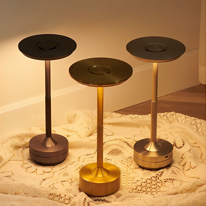 UFO Alien Table Lamp – Sleek Metal-Plated Cordless LED Accent Light for Bedroom & Living Room