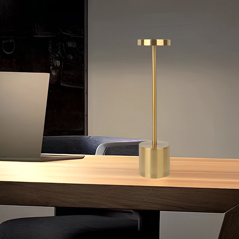 Rechargeable Modern Rod Table Lamp with USB Charging Base – Cordless LED Light for Bedroom & Home Office