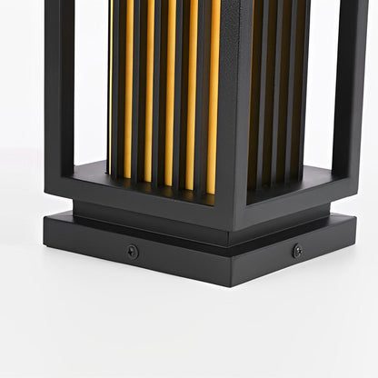Modern Black LED Cage Pathway Lawn Lights