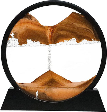 3D Sand Art Moving Sandscape Frame – Liquid Motion Desk Toy & Sand Picture for Home & Office Decor
