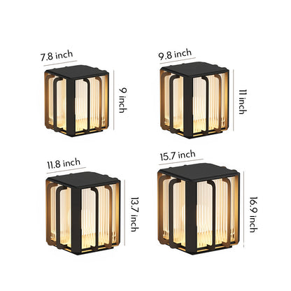 Outdoor Pillar Lantern Lights Modern Waterproof Fence Light